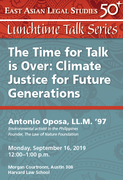 "The Time for Talk is Over: Climate Justice for Future Generations" Poster